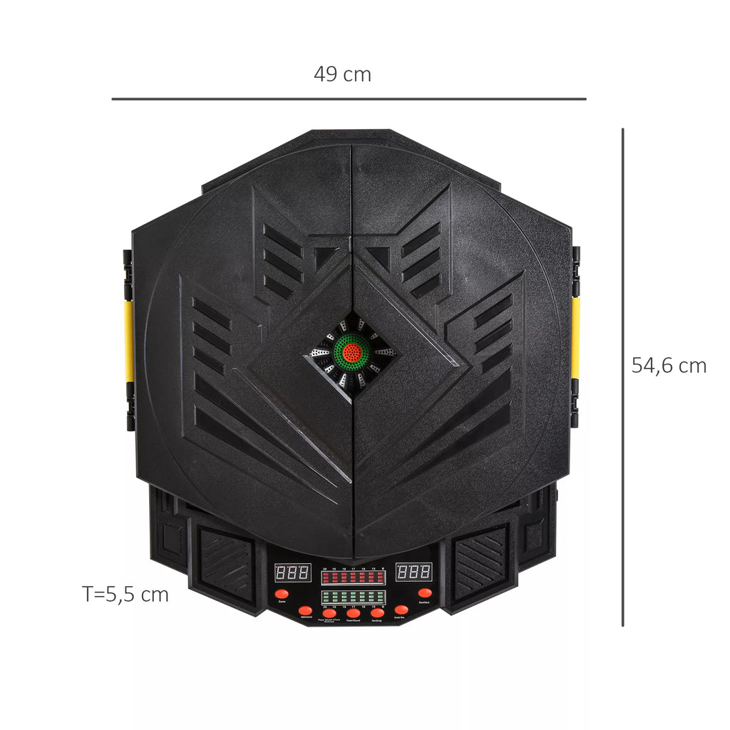 Elektroninis dartų taikinys Dartboard su balso pranešimais Anglų kalba LED indikatoriai 12 dartų 27 žaidimai 216 variantai Dartų automatas su durelėmis Dartų taikinys rinkinys iki 8 žaidėjų
