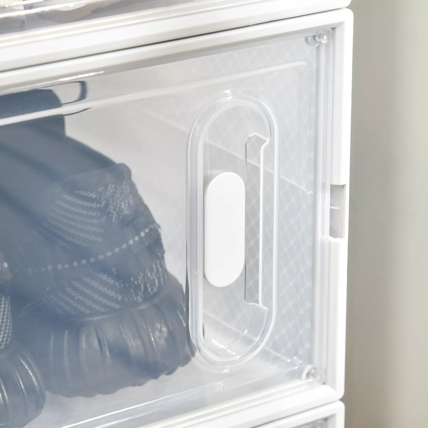 Modulinė lentynų sistema su 8 skyreliais, jungiama, 25 cm x 35 cm x 19 cm, permatoma