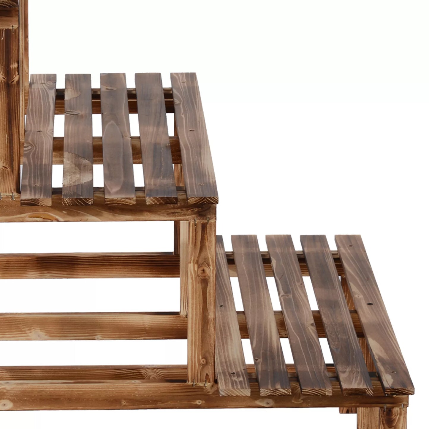 Augalų stovas, gėlių stovas, 3 pakopos, eglės mediena, 80 x 80 x 78cm