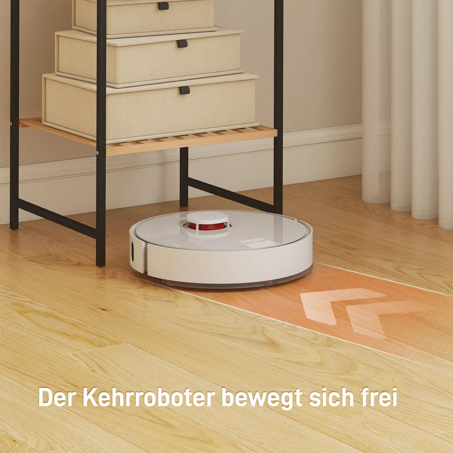 Pastatoma lentyna, 4 aukštų vonios lentyna, knygų lentyna, bambukas ir plienas, 36,5x33x110 cm, natūrali