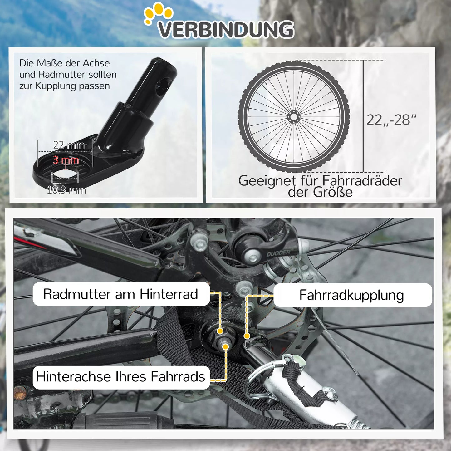 Sulankstoma šunų dviračio priekaba, atspari vandeniui, Oksfordo audinys, Plienas, 140 x 71 x 83 cm, Mėlyna