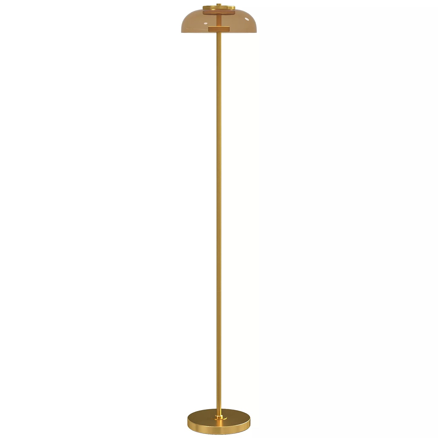 LED stovinti lempa svetainė, stovinti lempa su 3000 K šilta šviesa, pėdos jungiklis, 25 x 25 x 134 cm, varis