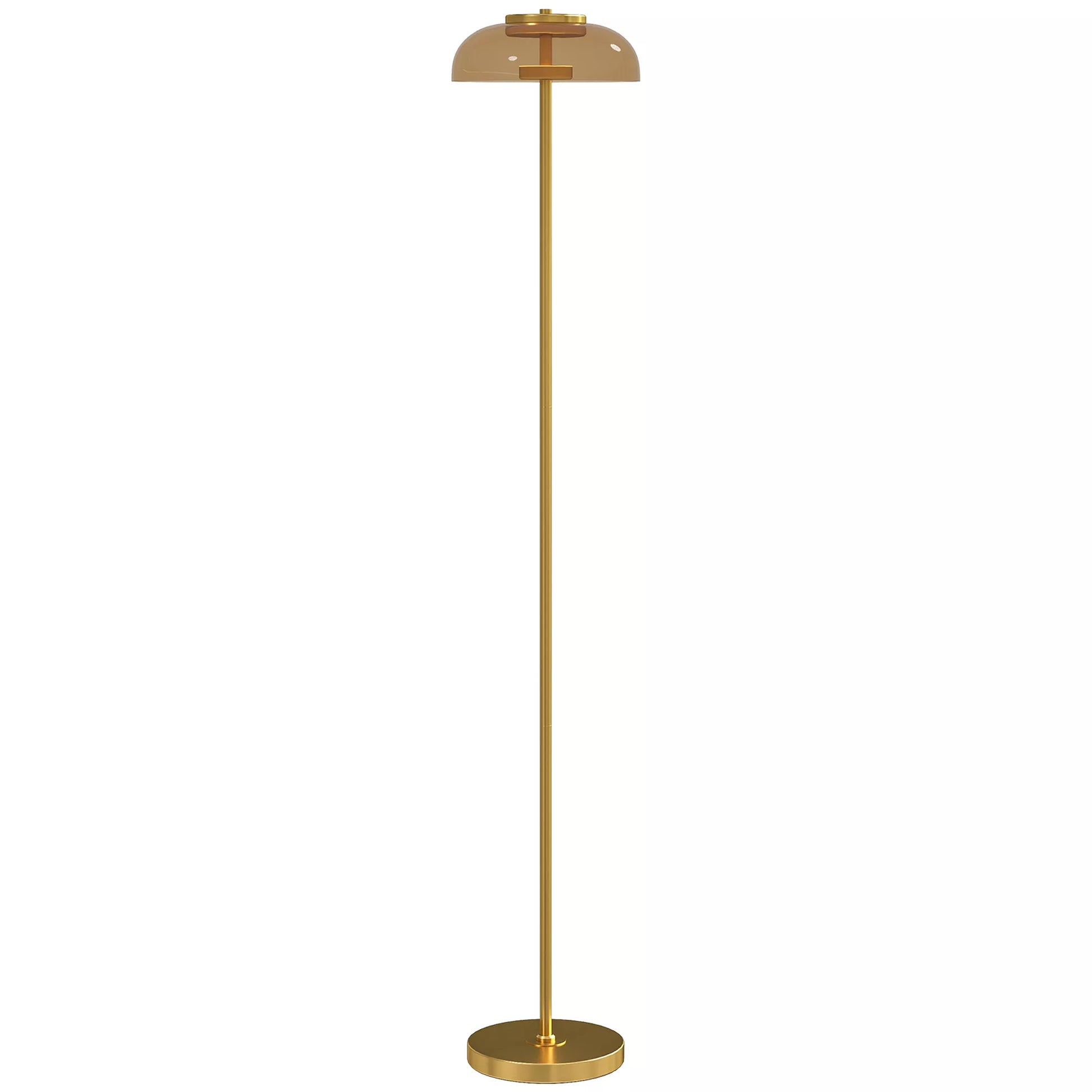 LED stovinti lempa svetainė, stovinti lempa su 3000 K šilta šviesa, pėdos jungiklis, 25 x 25 x 134 cm, varis