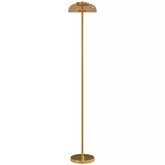 LED stovinti lempa svetainė, stovinti lempa su 3000 K šilta šviesa, pėdos jungiklis, 25 x 25 x 134 cm, varis