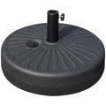 Skėčių stovas 22 kg Skėčių stovas Apvalus skėčių laikiklis, skėčių svoris, stovas skėčiams 38/48 mm vamzdžio skersmuo, balkonui, terasai, sodui, juodas