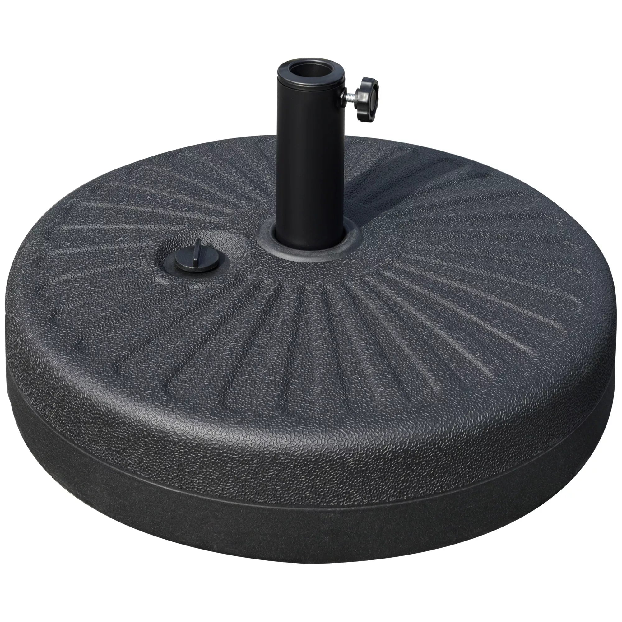Skėčių stovas 22 kg Skėčių stovas Apvalus skėčių laikiklis, skėčių svoris, stovas skėčiams 38/48 mm vamzdžio skersmuo, balkonui, terasai, sodui, juodas