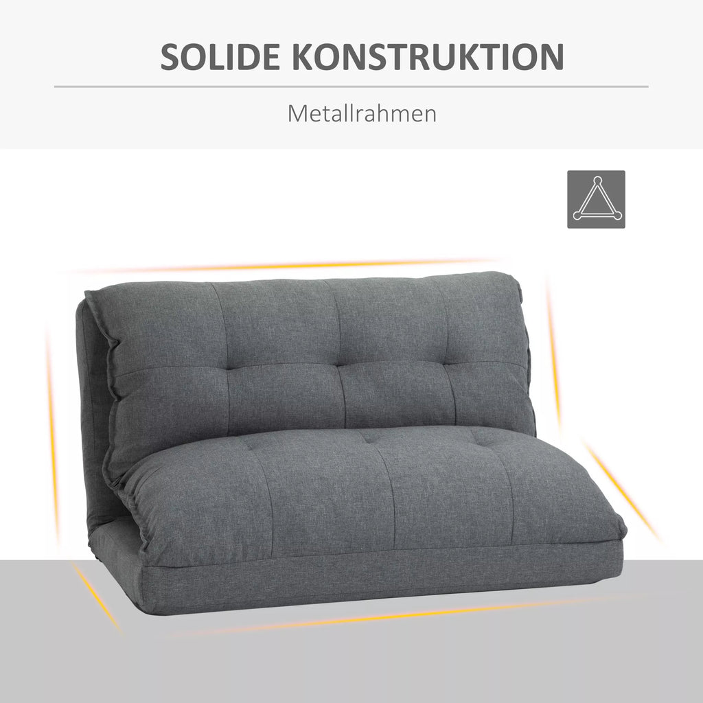 Giluminis poilsio krėslas, 13 padėčių, linų imitacijos, metalinė konstrukcija, 100 x 71 x 54 cm, pilkos spalvos