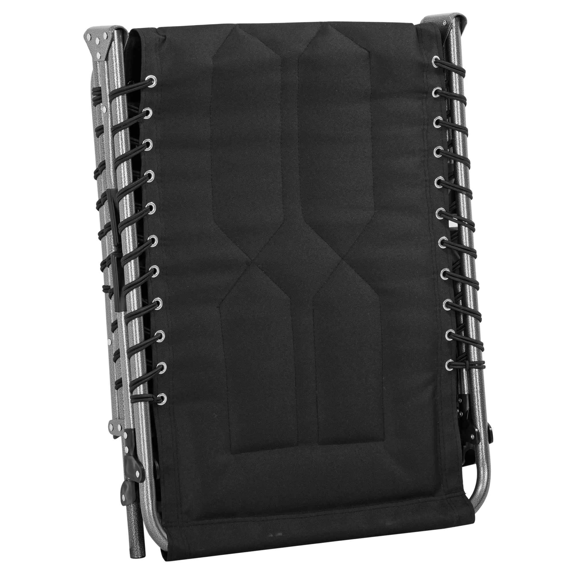 Sulankstomas gultas Sodo gultas Sulankstomas gultas su pagalvėmis Sodo 5 pakopų reguliuojamas atlošas Plienas Oxford audinys Juodas 188 x 57 x 30 cm