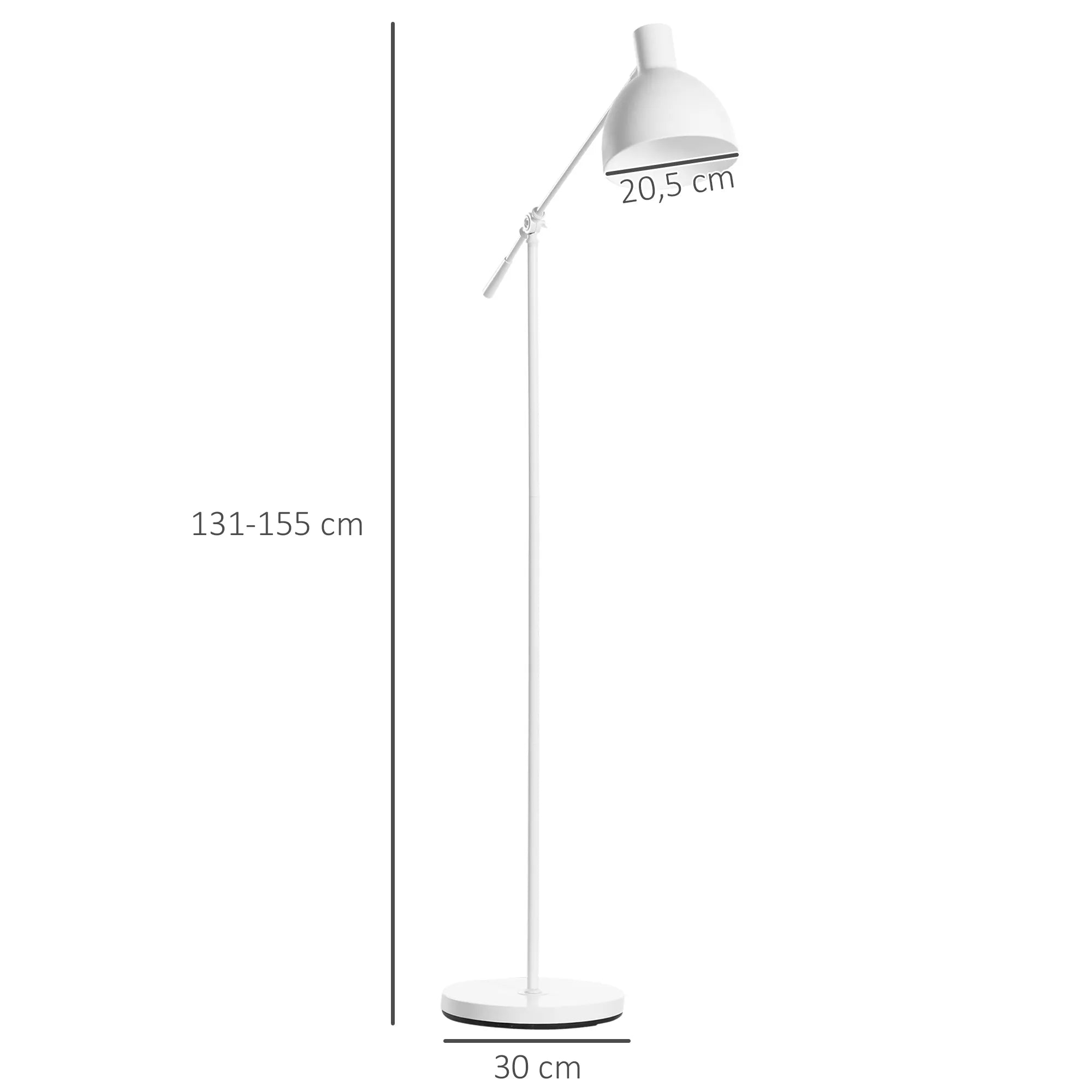 Pastatomas šviestuvas industrinio dizaino, reguliuojamo aukščio, su kojiniu jungikliu; 30 cm x 30 cm x 131 cm, juodas