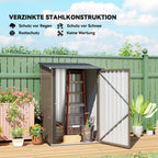 Outsunny Plieninis įrankių namelis 100 x 103 x 160 cm rudas