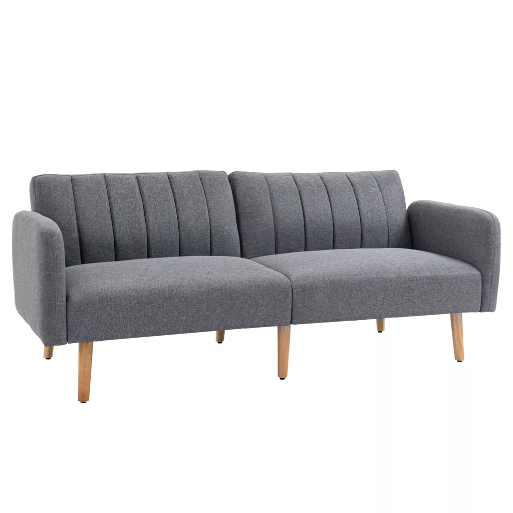 Sofa-lova su reguliuojamais atlošais, 173 cm, pilka