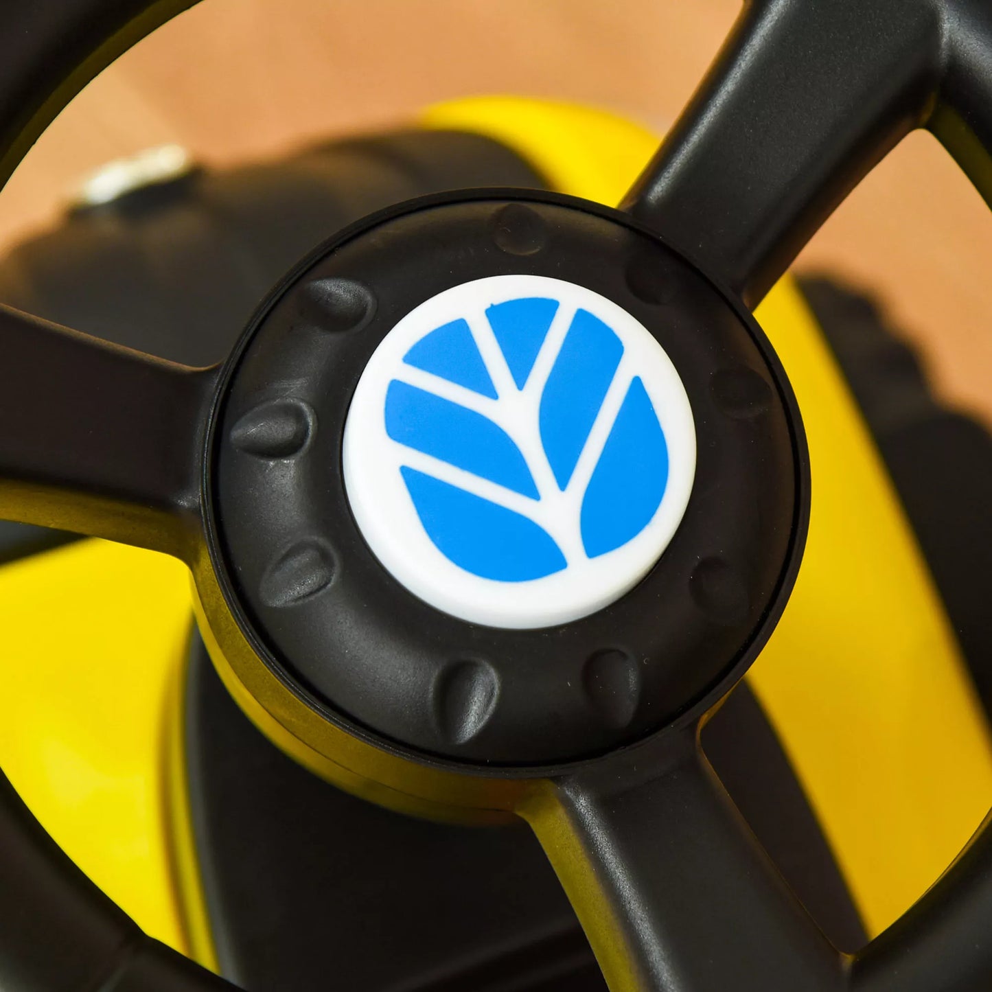 Važiuojamasis traktorius su priekaba, su signalu, smėlio žaislas, nuo 1 metų, plastikas+metalas, geltonas, 91 x 29 x 44cm