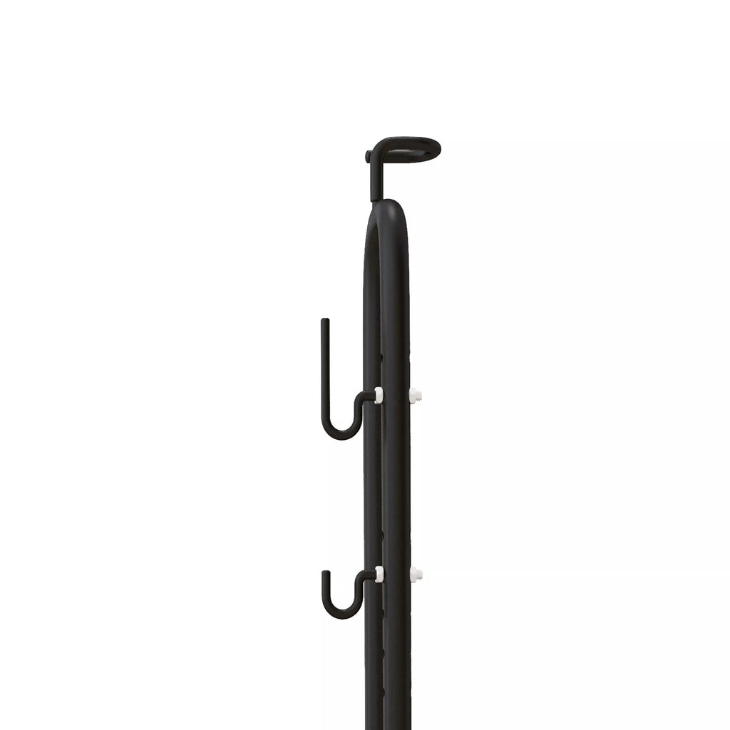 Dviračių stovas, vertikalus/horizontalus, skirtas 24–29 colių, 700c, 41 x 41 x 76–121 cm, plienas, juodas