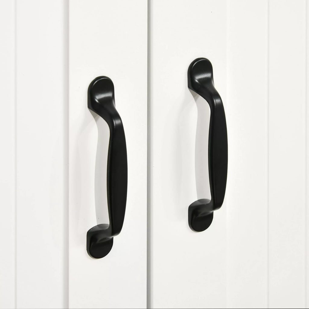 HOMCOM Indauja / Komoda, modernaus stiliaus, 4 stalčiai, 1 spintelė, 105 cm x 40 cm x 76 cm, balta