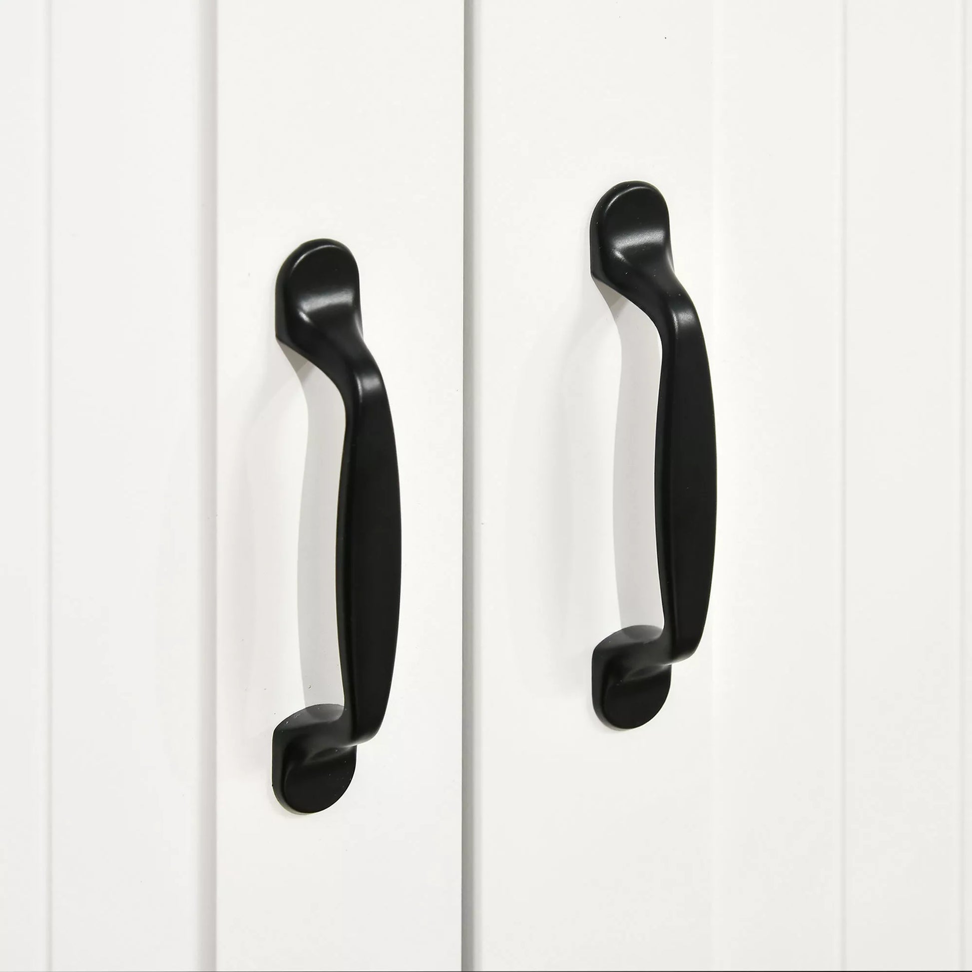 HOMCOM Indauja / Komoda, modernaus stiliaus, 4 stalčiai, 1 spintelė, 105 cm x 40 cm x 76 cm, balta