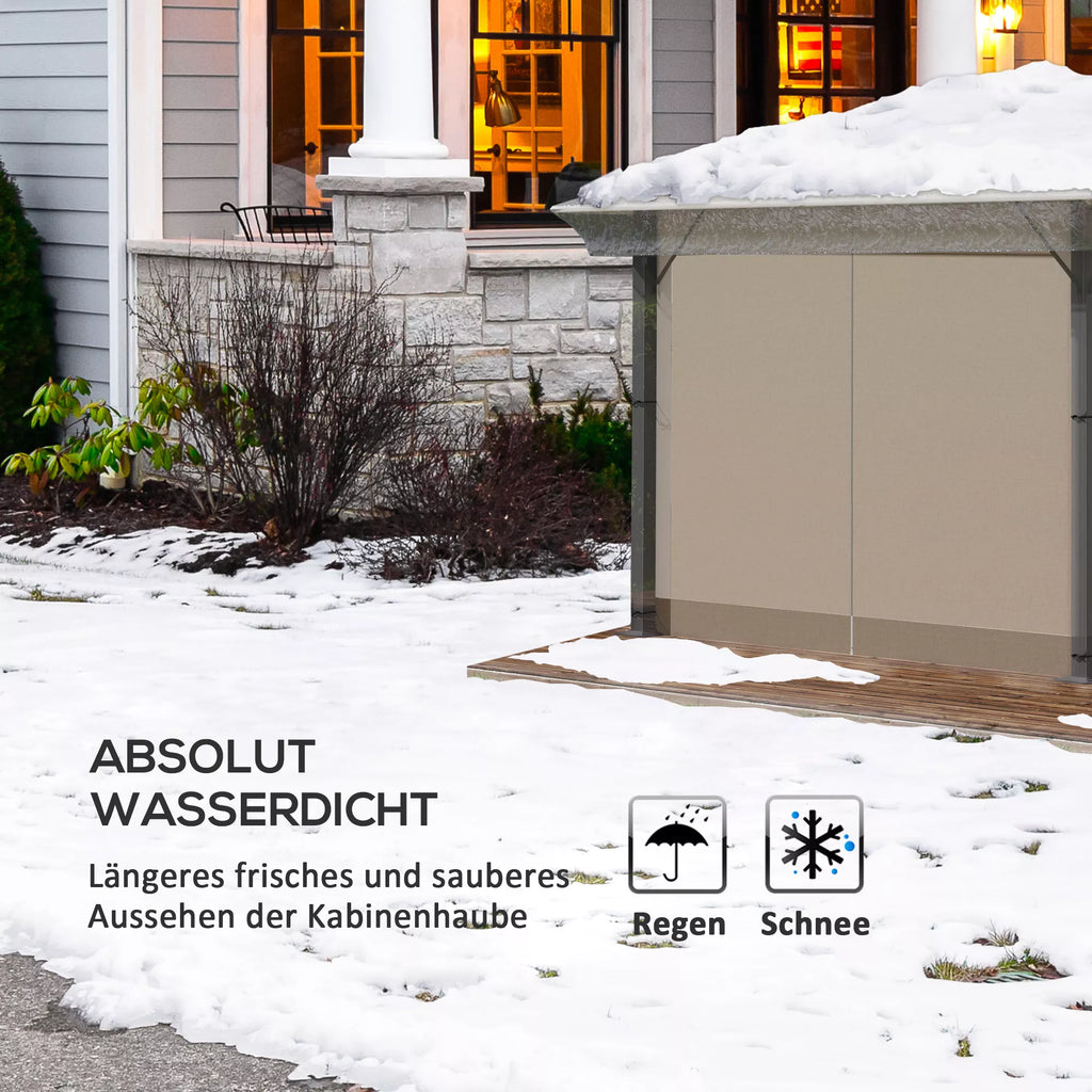 Pavilion lietaus dangtis, sodo paviljono apsauga, atspari vėjui, atspari vandeniui, plastikinė brezentinė danga, 300L x 300B x 80H cm