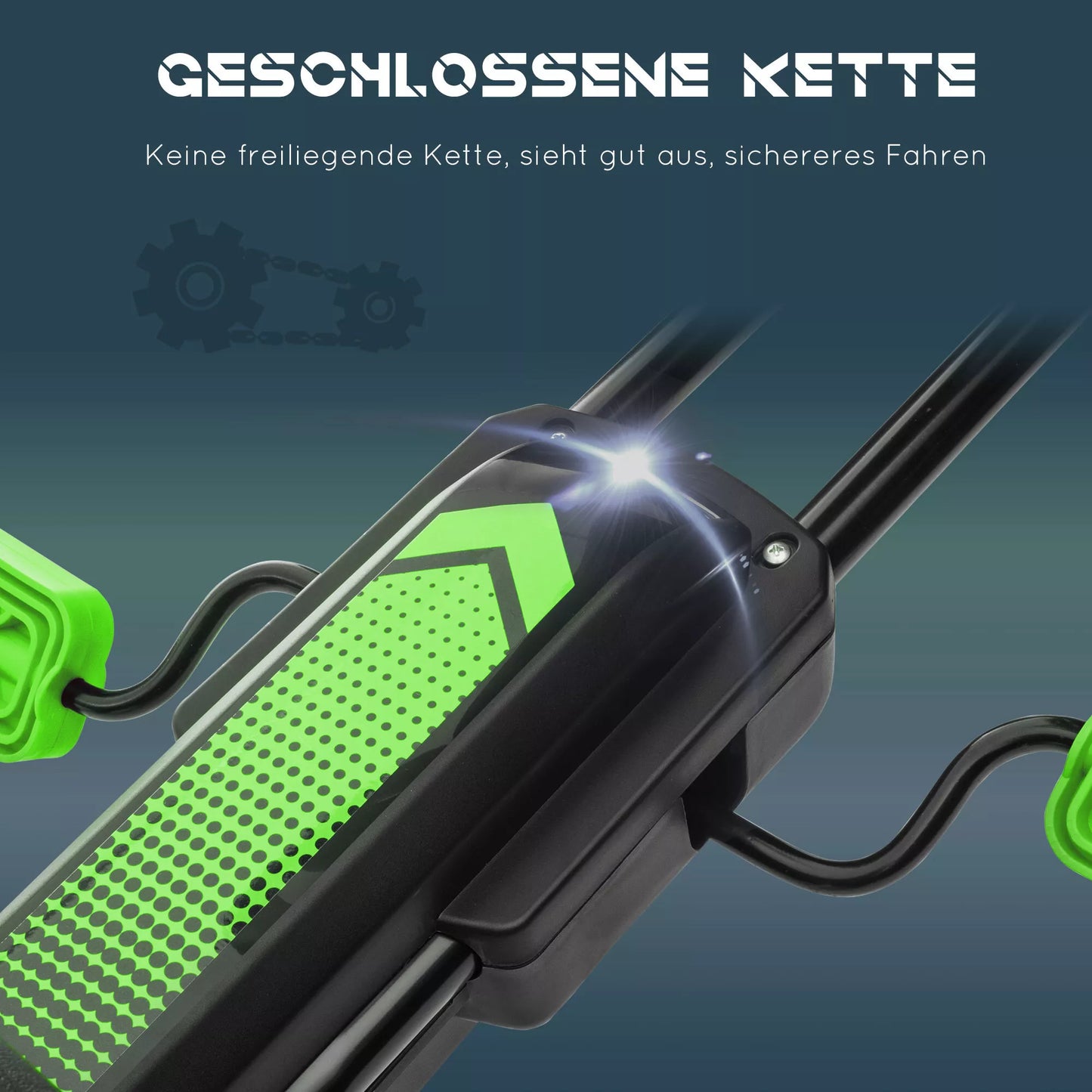 Vaikams skirtas kartingas su pedalais, reguliuojama sėdyne, lauko ir vidaus naudojimui, nuo 5 metų, žalias+juodas, 121 x 58 x 61 cm