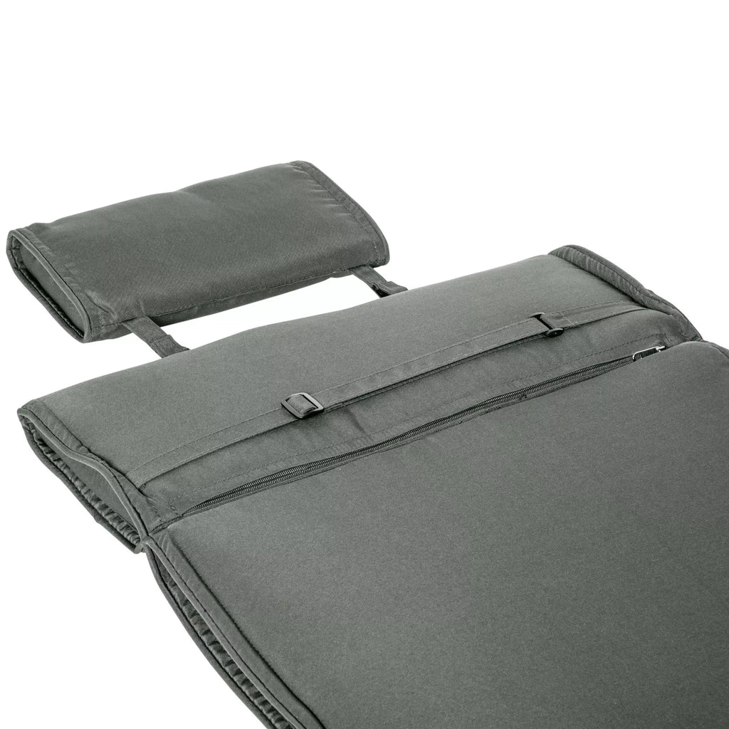 Gultų pagalvėlės Gultų pagalvėlės Sodo gultas su nuimamu pagalvės užvalkalu Pilkos spalvos 198 x 53 x 5 cm TIK pagalvės