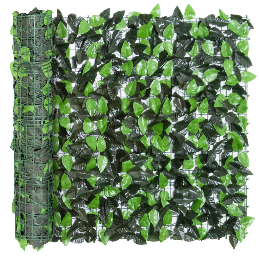 Dirbtinė gyvatvorė Dirbtinis augalas Vynmedis, Lauko dekoracija,  realistiškas išvaizda, 300 cm× 100 cm, Tamsiai žalia