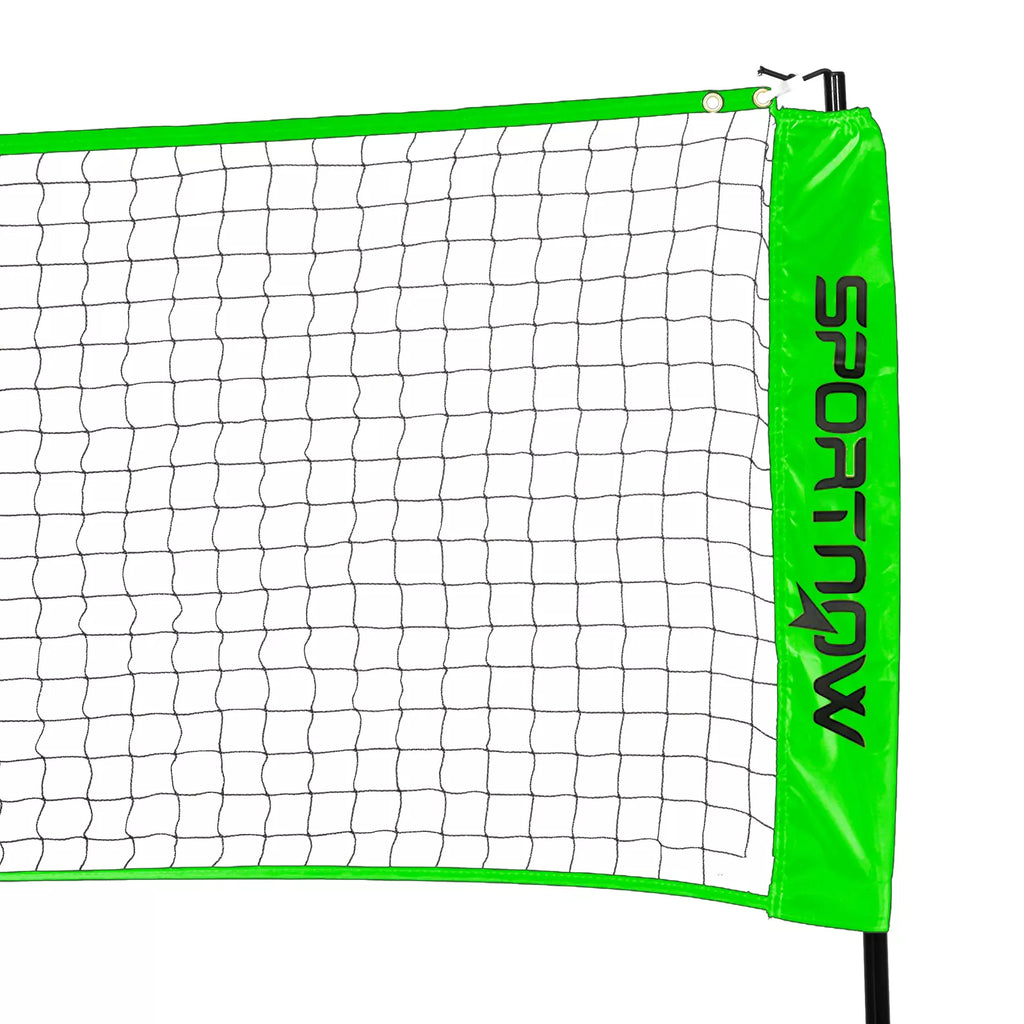 Žalias badmintono tinklas iš arti