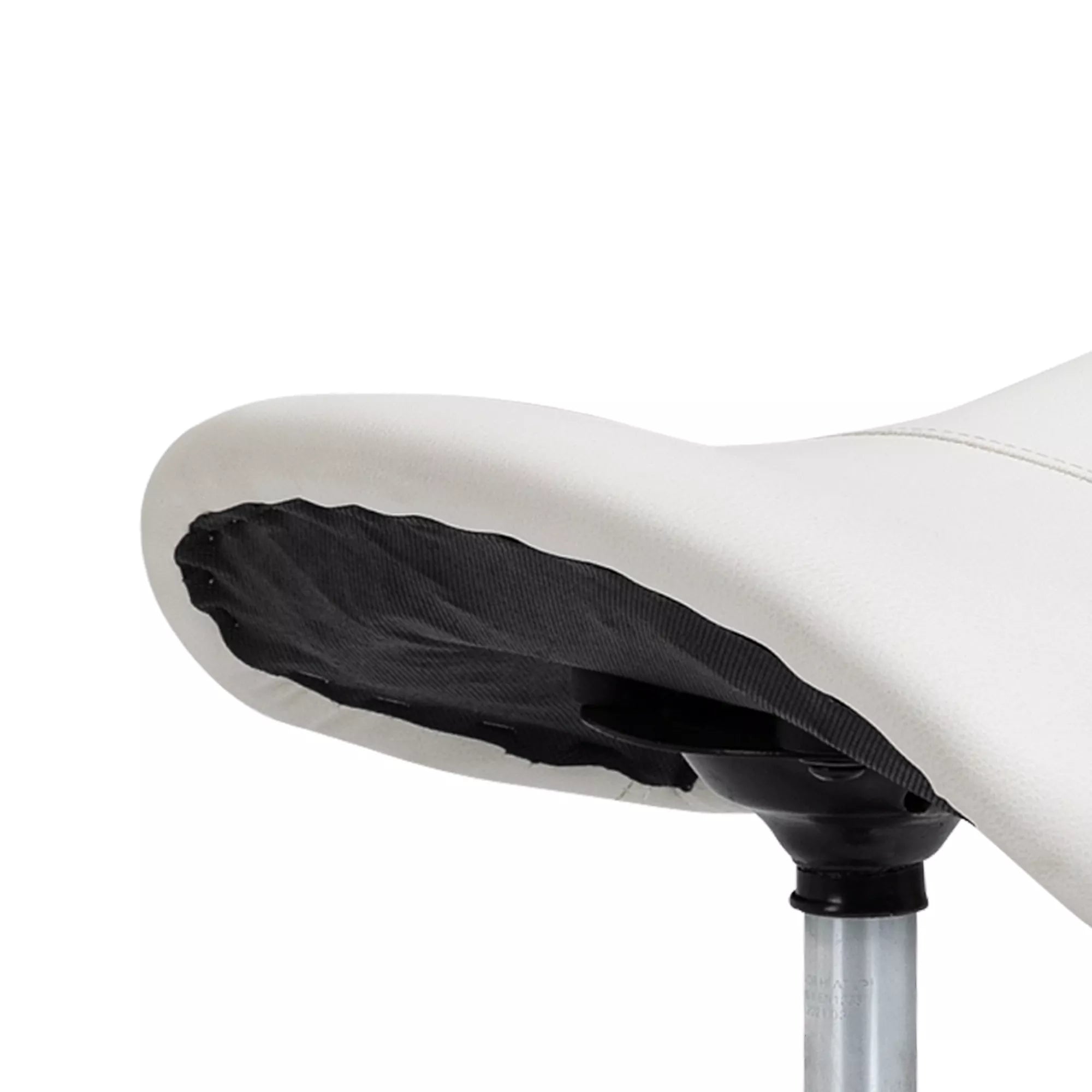 Kėdė balnas su ratukais, reguliuojamas aukštis 49–61 cm, balta