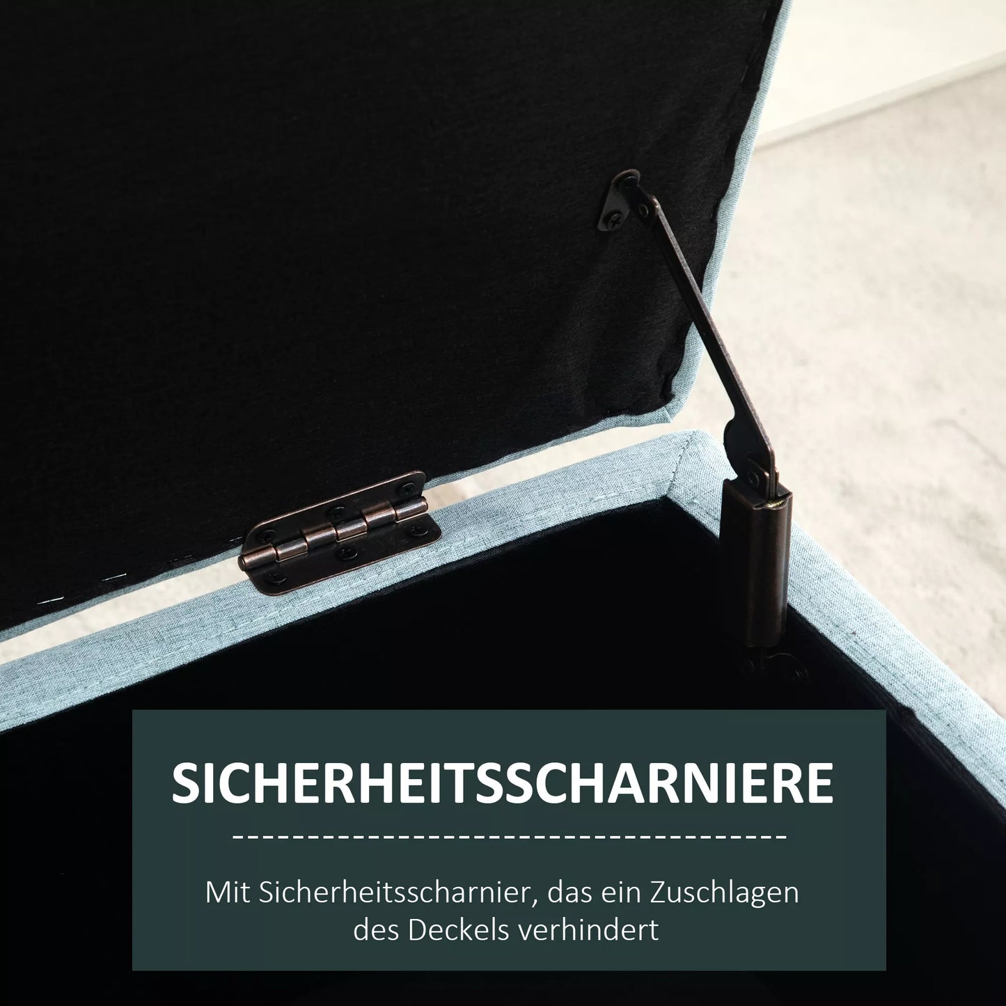 Suoliukas su daiktadėže, paminkštinta banketė su lino išvaizda, sėdima skrynia su medinėmis kojelėmis, skrynia-suoliukas svetainei, miegamajam, koridoriui 110 x 39 x 45 cm, šviesiai žalia