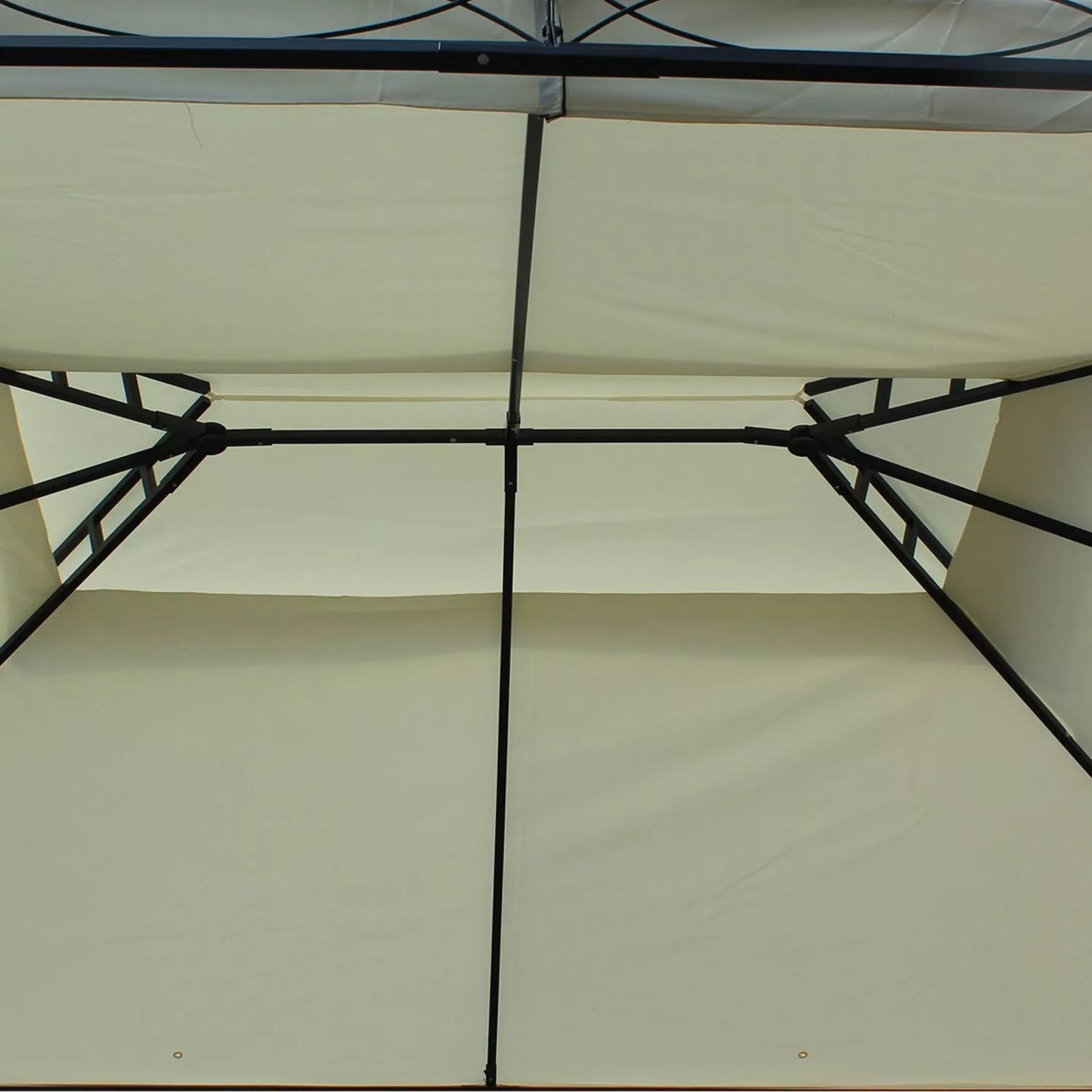 Prabangus paviljonas Sodo paviljonas Vakarėlio palapinė Šventinė palapinė Sodo palapinė Pagoda 3x4 m Kreminis