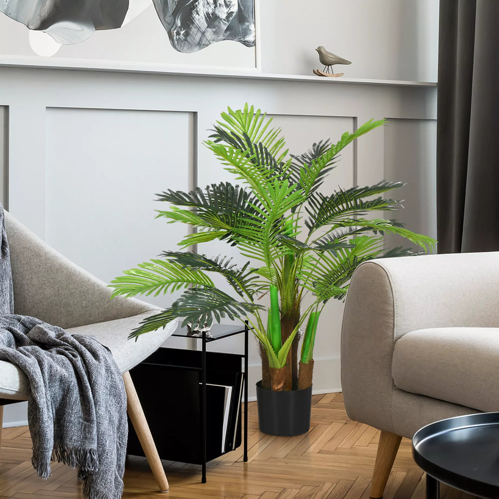 Dirbtinė palmė, 1 m, su vazonu, žalia