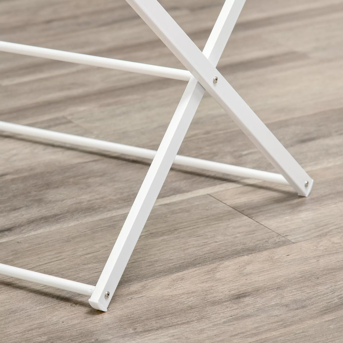 Sulankstomas skalbinių džiovintuvas 8 pakopų džiovintuvas Bokštinis džiovintuvas Bokštinis skalbinių džiovintuvas Džiovintuvas Metalo Plastiko Balto 74 x 35 x 144 cm