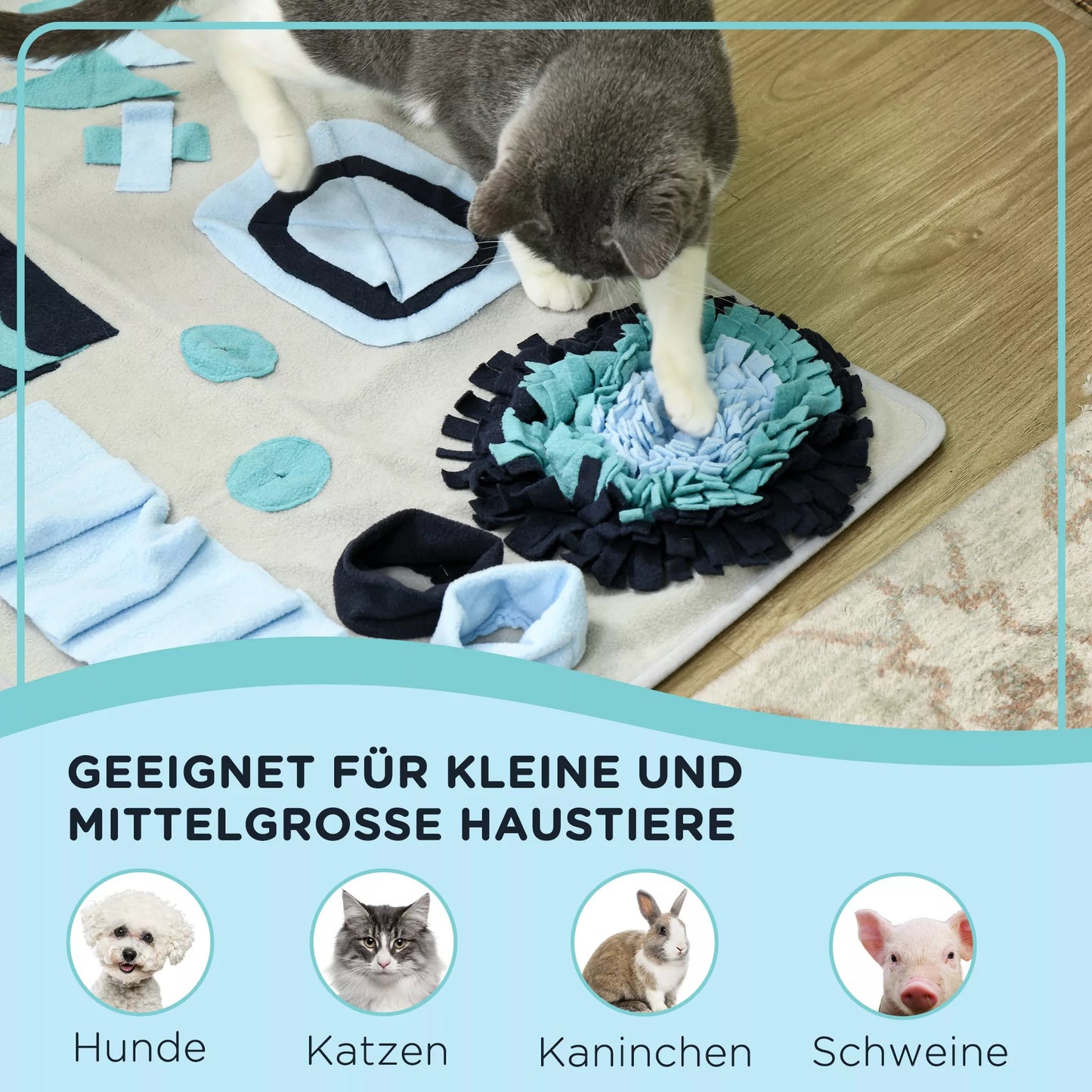 Šunų antklodė, patogi, su dekoratyviniais elementais, 74x50x5 cm, daugiaspalvė