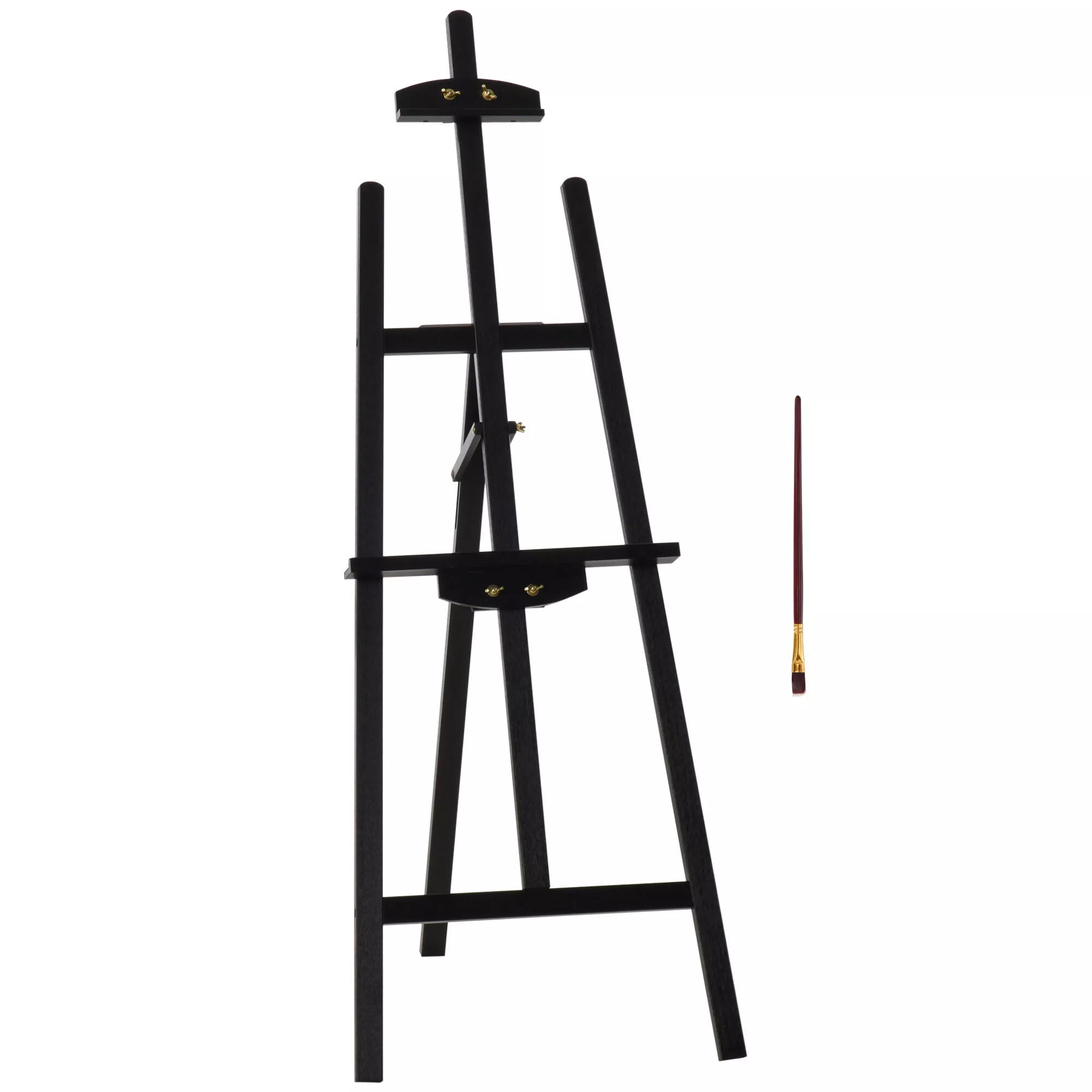 Dailės stovas reguliuojamas 134,5 cm juodas