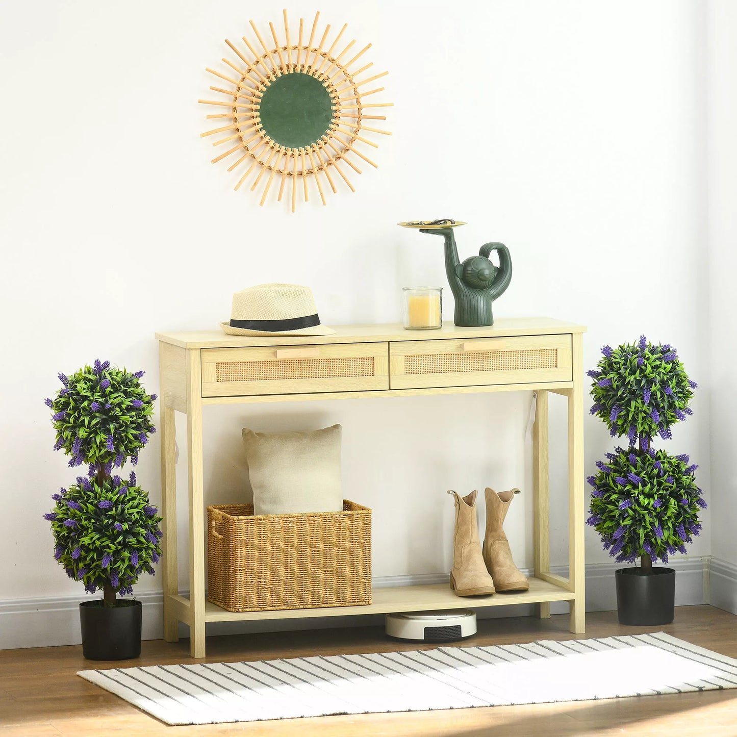 2 vnt. rinkinys Dirbtiniai augalai, UV spinduliams atsparūs dirbtiniai augalai vazone, 70 cm kambariniai augalai svetainei, sodui