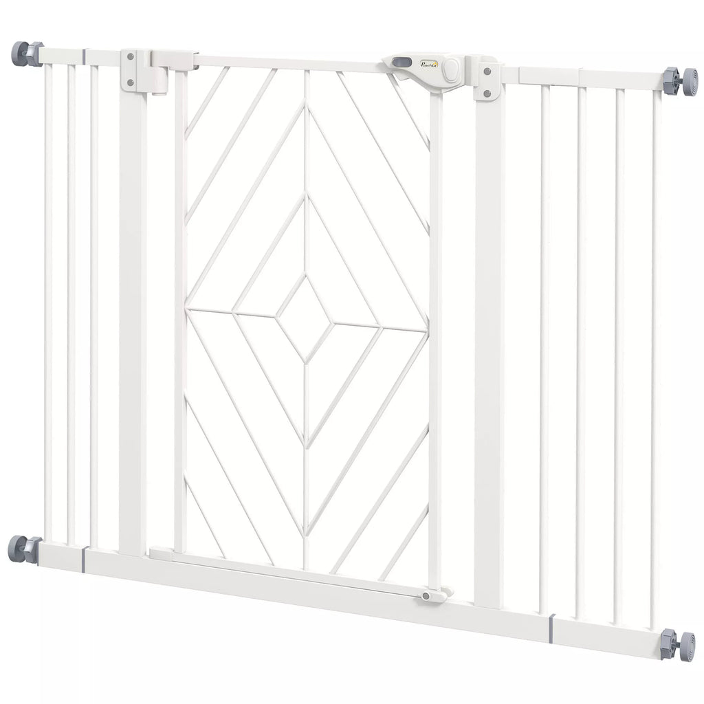 Durų apsauginė grotelė Laiptų apsauginė grotelė Apsauginė grotelė Šunų grotelė, 100 cm x 4 cm x 76 cm, balta