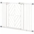 Durų apsauginė grotelė Laiptų apsauginė grotelė Apsauginė grotelė Šunų grotelė, 100 cm x 4 cm x 76 cm, balta
