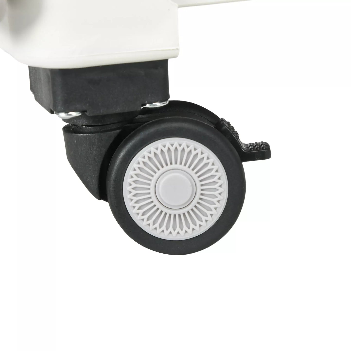 Pirkinių vežimėlis laiptų lipikas, mobili transportavimo dėžė, sulankstomas, teleskopinė rankena, atlaiko iki 65 kg, baltas