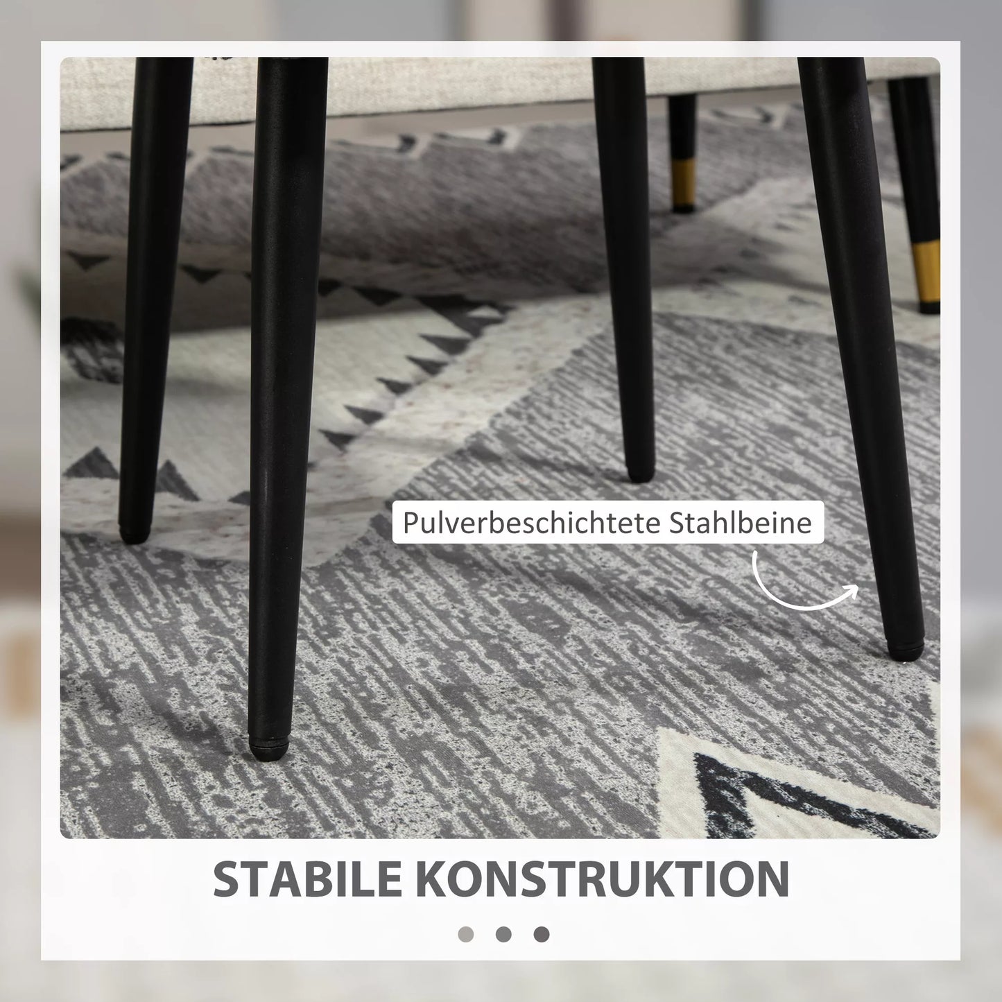 Pufas, pėdų atrama, minkšta sėdimoji dalis, kašmyro išvaizda, plieninės kojelės, 42 x 42 x 44 cm, tamsiai pilka