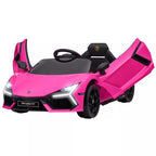 Rožinis elektrinis vaikų automobilis Lamborghini Revuelto