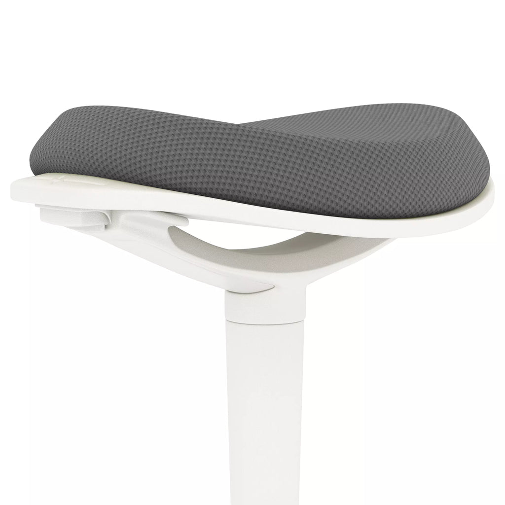 Biuro taburetė, ergonomiška pusiau stovima kėdė, reguliuojamo aukščio, iki 120 kg, 42,5 x 35,5 x 56,5-71,5 cm, pilka