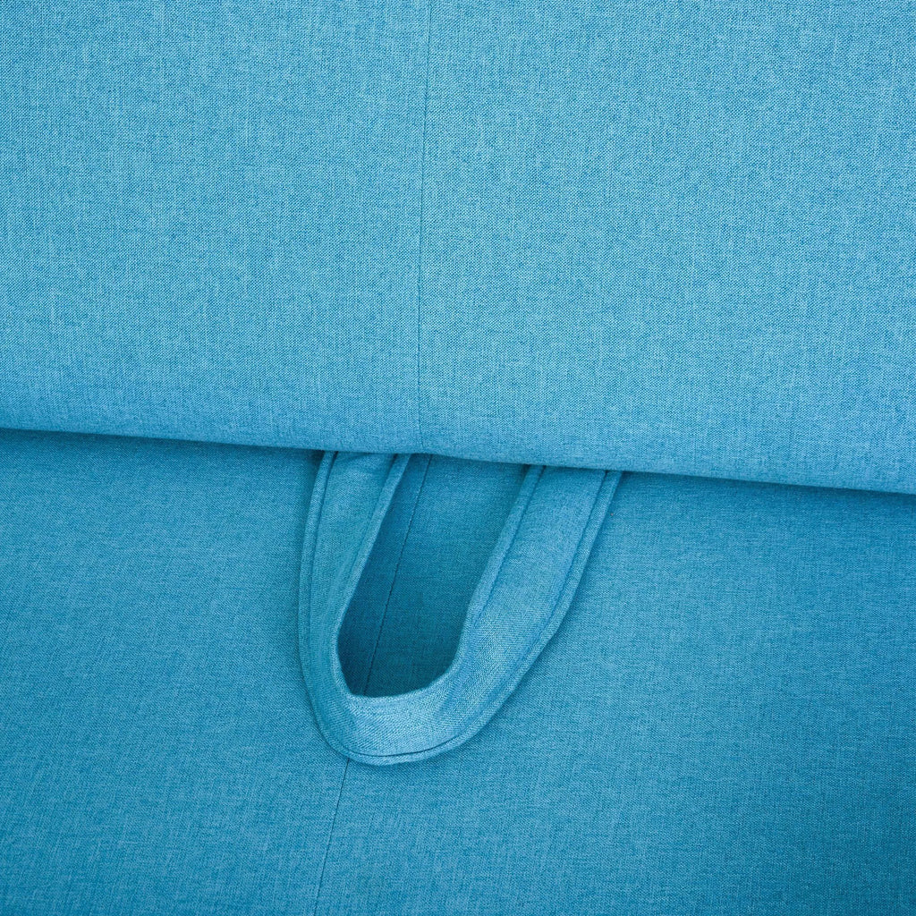 Sofa-lova, 2 vietų sofa, su paslėpta laikymo vieta, Poliesteris, Šviesiai mėlyna, 152 x 101 x 81cm