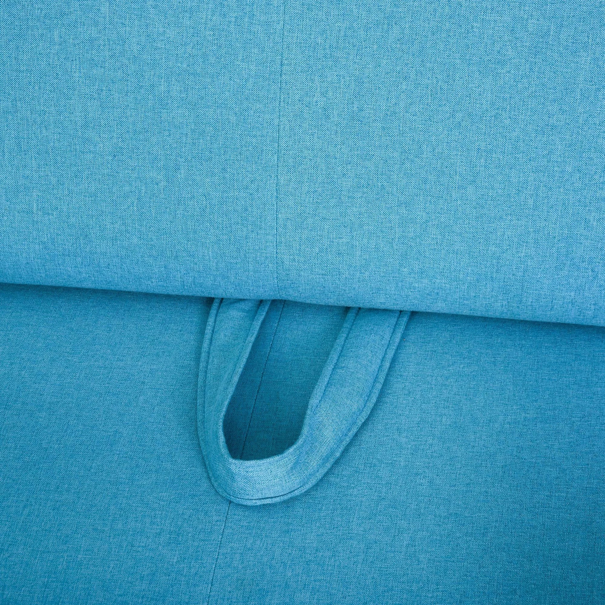 Sofa-lova, 2 vietų sofa, su paslėpta laikymo vieta, Poliesteris, Šviesiai mėlyna, 152 x 101 x 81cm
