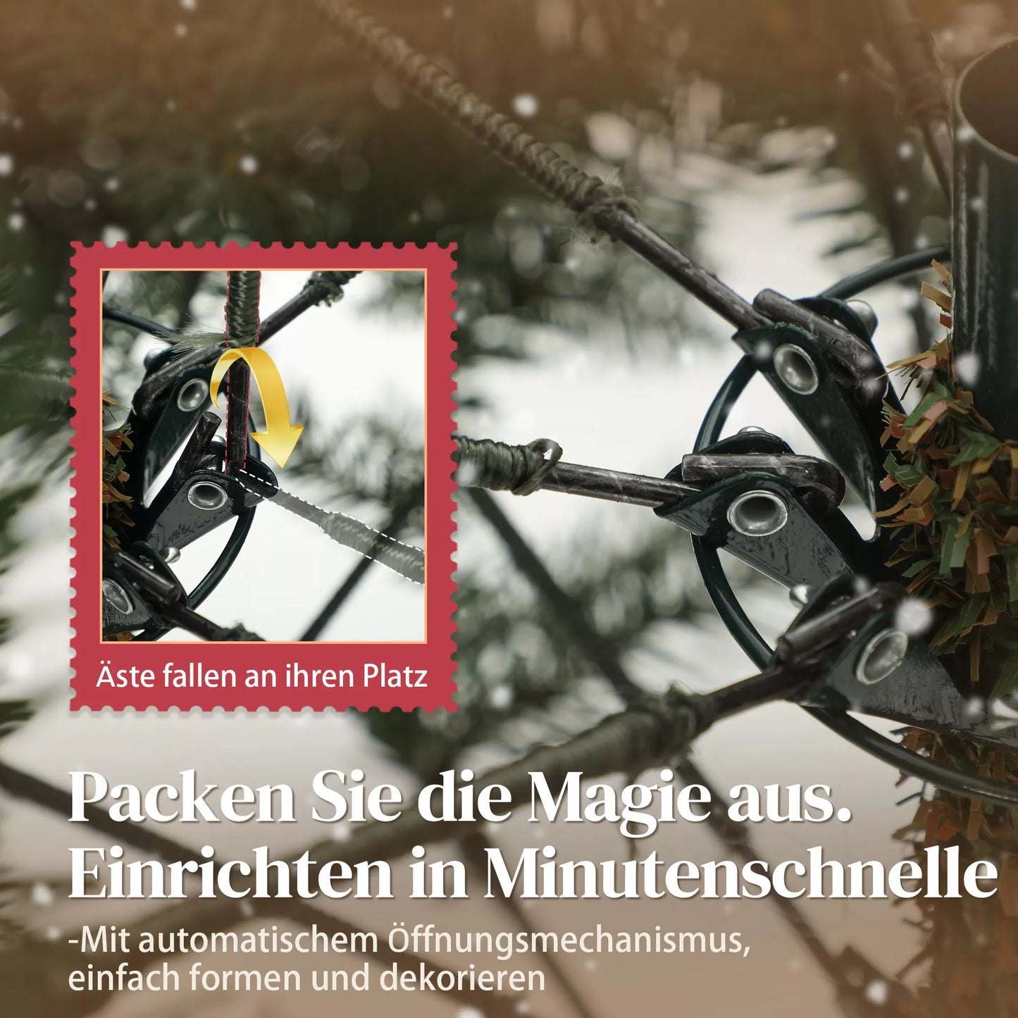 Dirbtinė Kalėdų eglutė, 180 cm, sulankstomos šakos, metalinis stovas, universali, žalia.