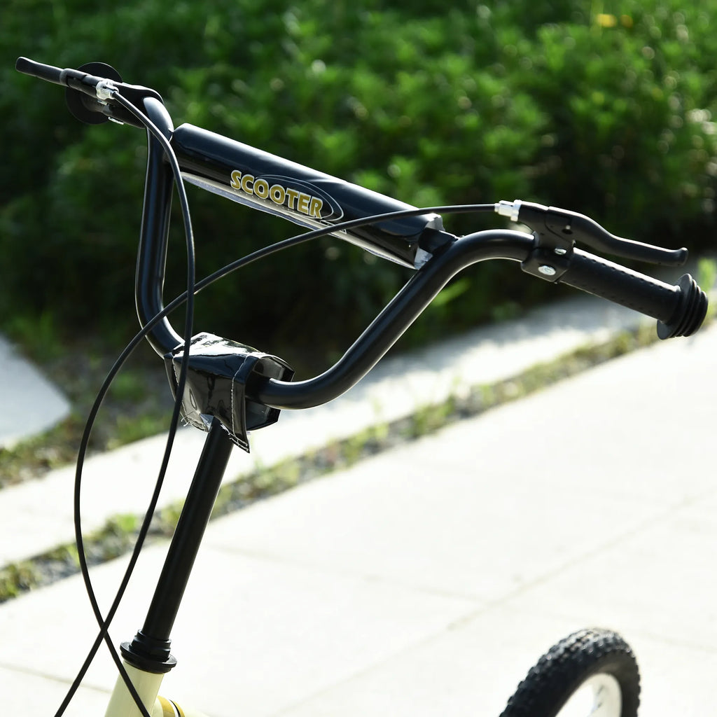 Vaikiški paspirtukai nuo 5 metų Scooter Vaikiški paspirtukai Paspirtukai Miesto paspirtukai Vaikiški paspirtukai Kickboard su pneumatinėmis padangomis 12 colių Guma Aliuminis Smėlio spalvos 120 x 58 x 85-95 cm
