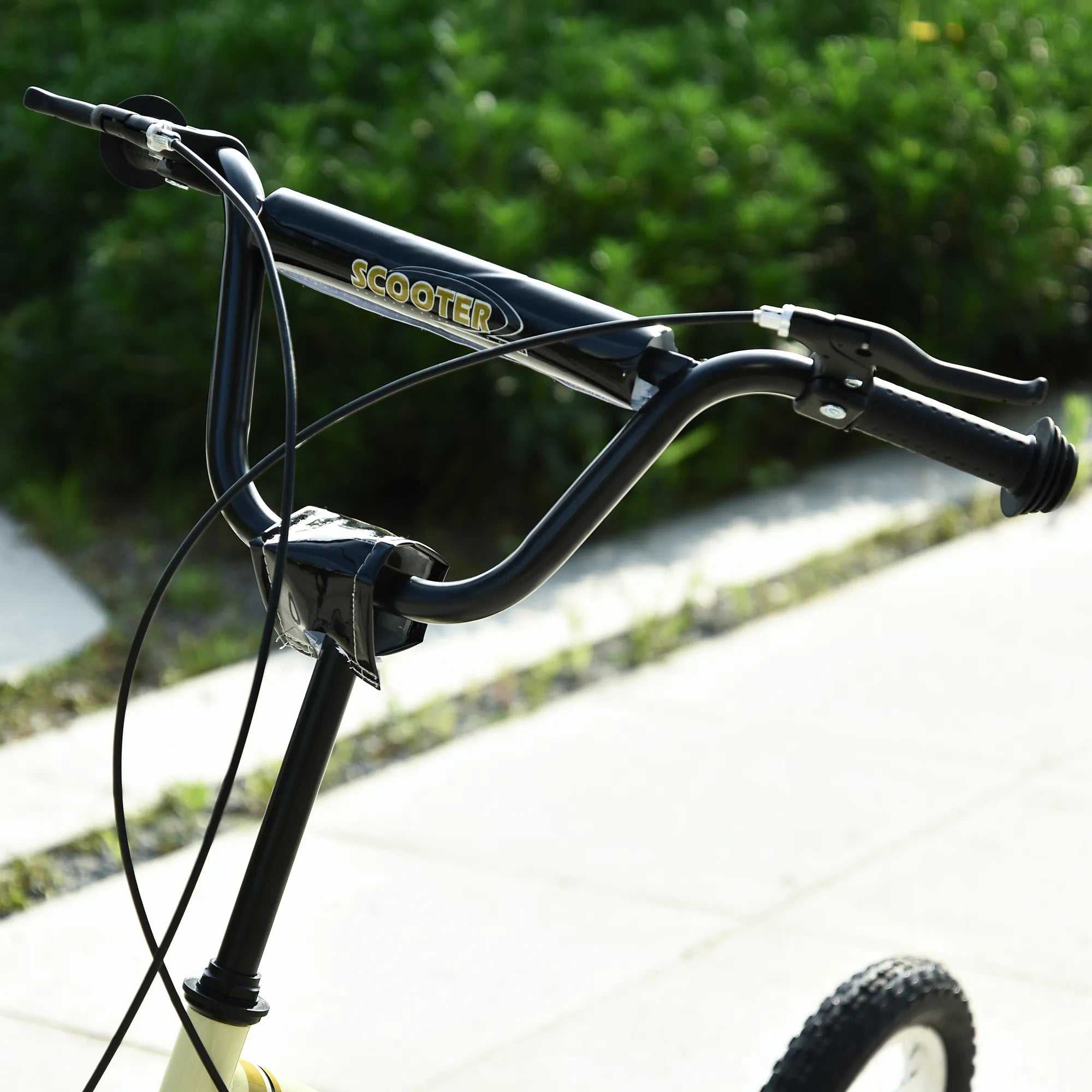 Vaikiški paspirtukai nuo 5 metų Scooter Vaikiški paspirtukai Paspirtukai Miesto paspirtukai Vaikiški paspirtukai Kickboard su pneumatinėmis padangomis 12 colių Guma Aliuminis Smėlio spalvos 120 x 58 x 85-95 cm