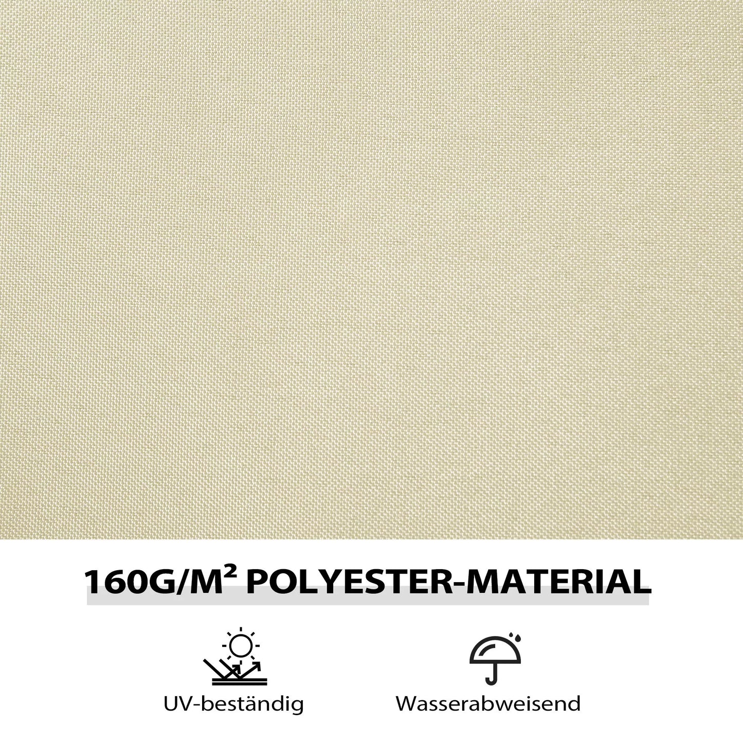 Pavėsinės sienelės-užuolaidos, 4 sienelių rinkinys su užtrauktukais, poliesteris, 3x4 m pavėsinei, kreminė balta