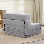 Grindų sofa, minkšta sofa, transformuojama į čiužinį, putplastis, pagalvėlės, šviesiai pilka