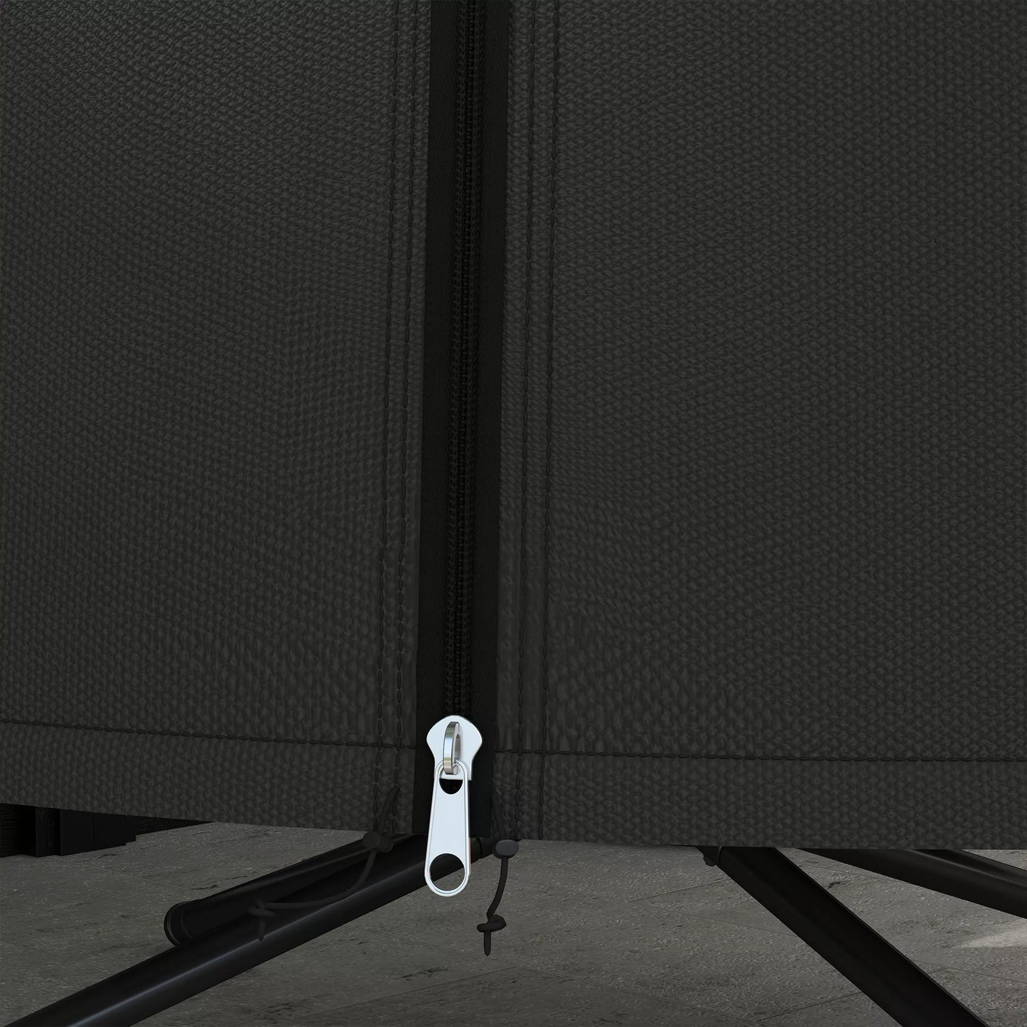 Apsauginis dangtis pakabinamam kėdėms, nepralaidus vandeniui, nepralaidus dulkėms, poliesteris, Ø128 x 190 cm, juodas