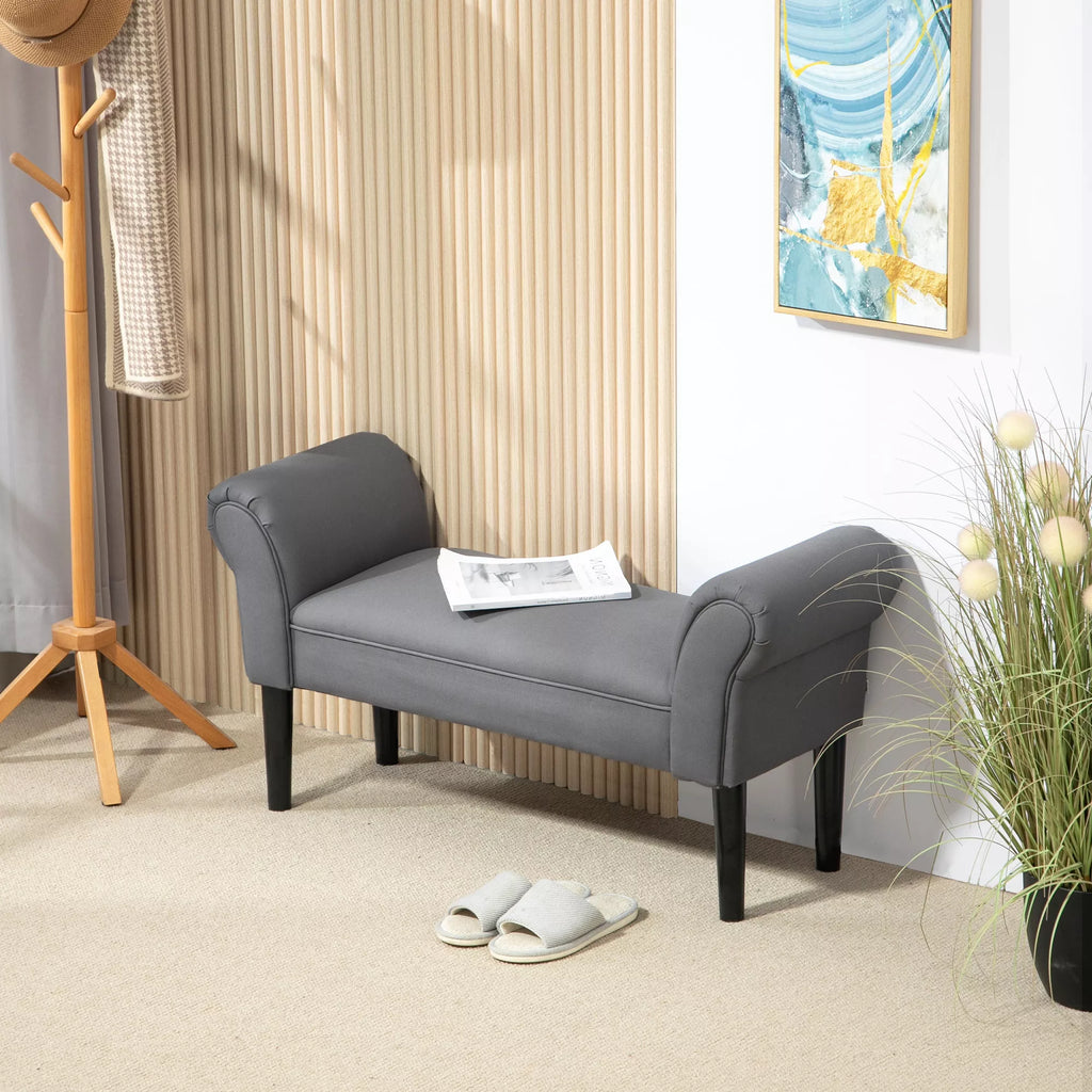Sėdimoji sofa, lovos sofa, tvirta konstrukcija, minkšta apmušalai, 102x36x51 cm, pilka