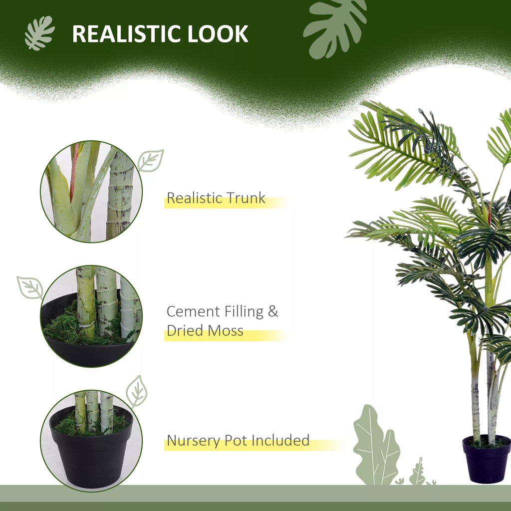 Dirbtinė palmė, dirbtinis augalas su vazonu, 150cm, plastikas