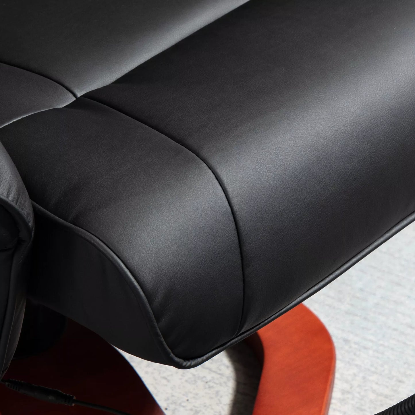 Masažinė kėdė, su pėdų atrama, 10 masažo taškų, atlošiama funkcija, pasukama sėdimoji dalis, juoda, 73 x 83 x 106cm