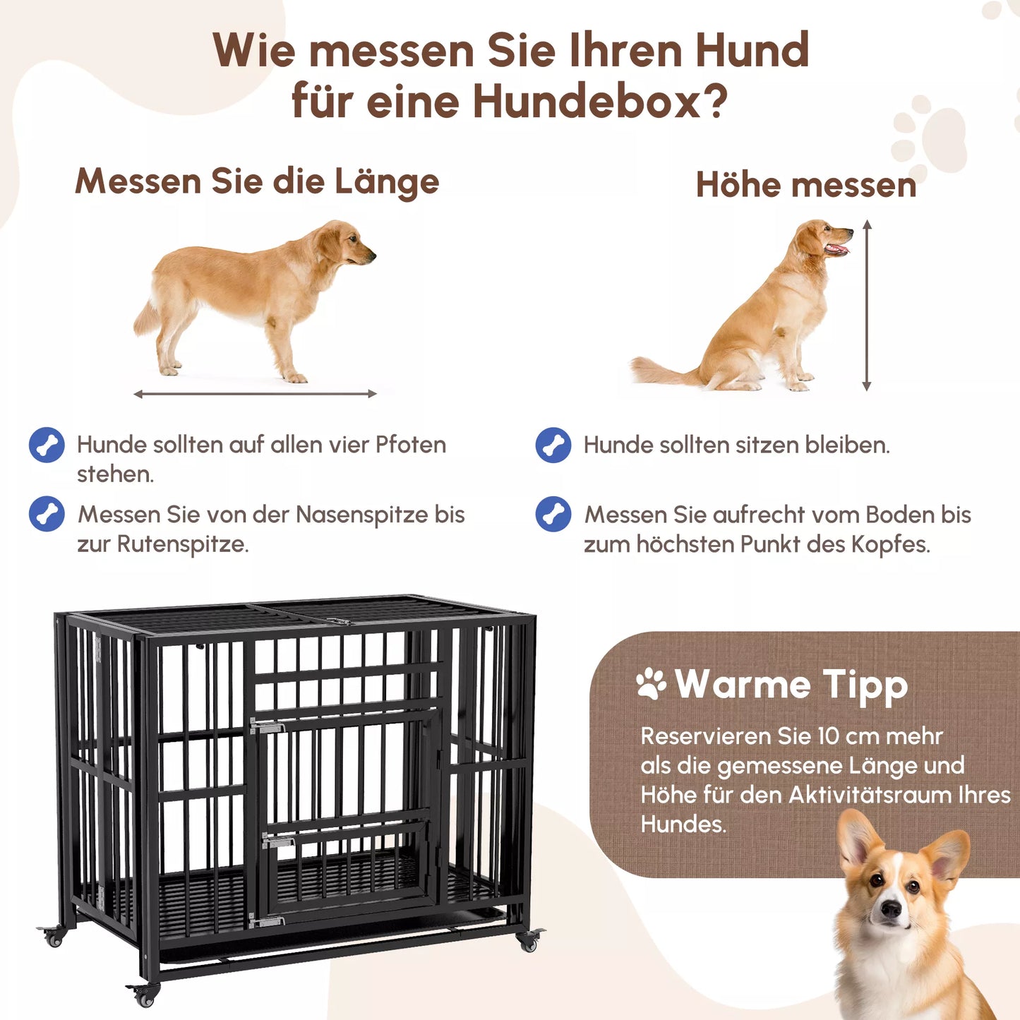 Šunų transportavimo dėžė/narvas, su dugno padėklu, užraktu, universalūs ratukai, 94 cm x 58 cm x 78 cm, juoda